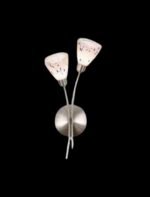 Aplica Perete Fleur G9 2x40W Cadru Metal Chrom Brate Ondulate Buchet Flori Abajur Colorat in Picatele cu Intrerupator ESTO - imagine 2
