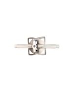 Aplica Perete G9 2x40W  Cadru Metal Satinat cu Model Floare si Abajur Orizontal Tub Sticla Groasa Matt ORION