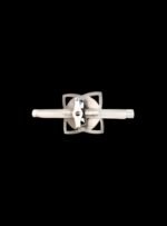 Aplica Perete G9 2x40W  Cadru Metal Satinat cu Model Floare si Abajur Orizontal Tub Sticla Groasa Matt ORION - imagine 2