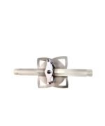 Aplica Perete G9 2x40W  Cadru Metal Satinat cu Model Floare si Abajur Orizontal Tub Sticla Groasa Matt ORION - imagine 3