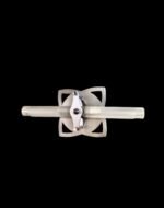 Aplica Perete G9 2x40W  Cadru Metal Satinat cu Model Floare si Abajur Orizontal Tub Sticla Groasa Matt ORION - imagine 4