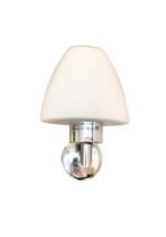 Aplica Perete CHROM G9 1x40W Brat Metal Chrom Abajur Sticla Alb IP54, Orion - imagine 3