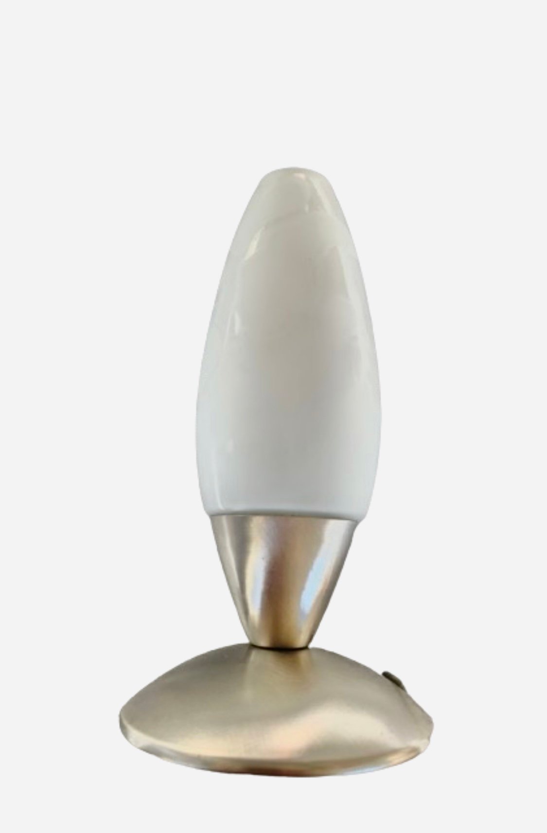47598523 Veioza Mica LA 4-897/1 NICKEL E14 1x60W Baza Metal Chrom Abajur Sticla Tub Alb Intrerupator pe Fir ORION - imagine 1