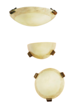 Plafoniera Vintage NU 9-347/40 ANTIK E27 2x60W Ornament Metal Antichizat Abajur Sticla Groasa Crem si Maro Deschis pe Margine ORION - imagine 3
