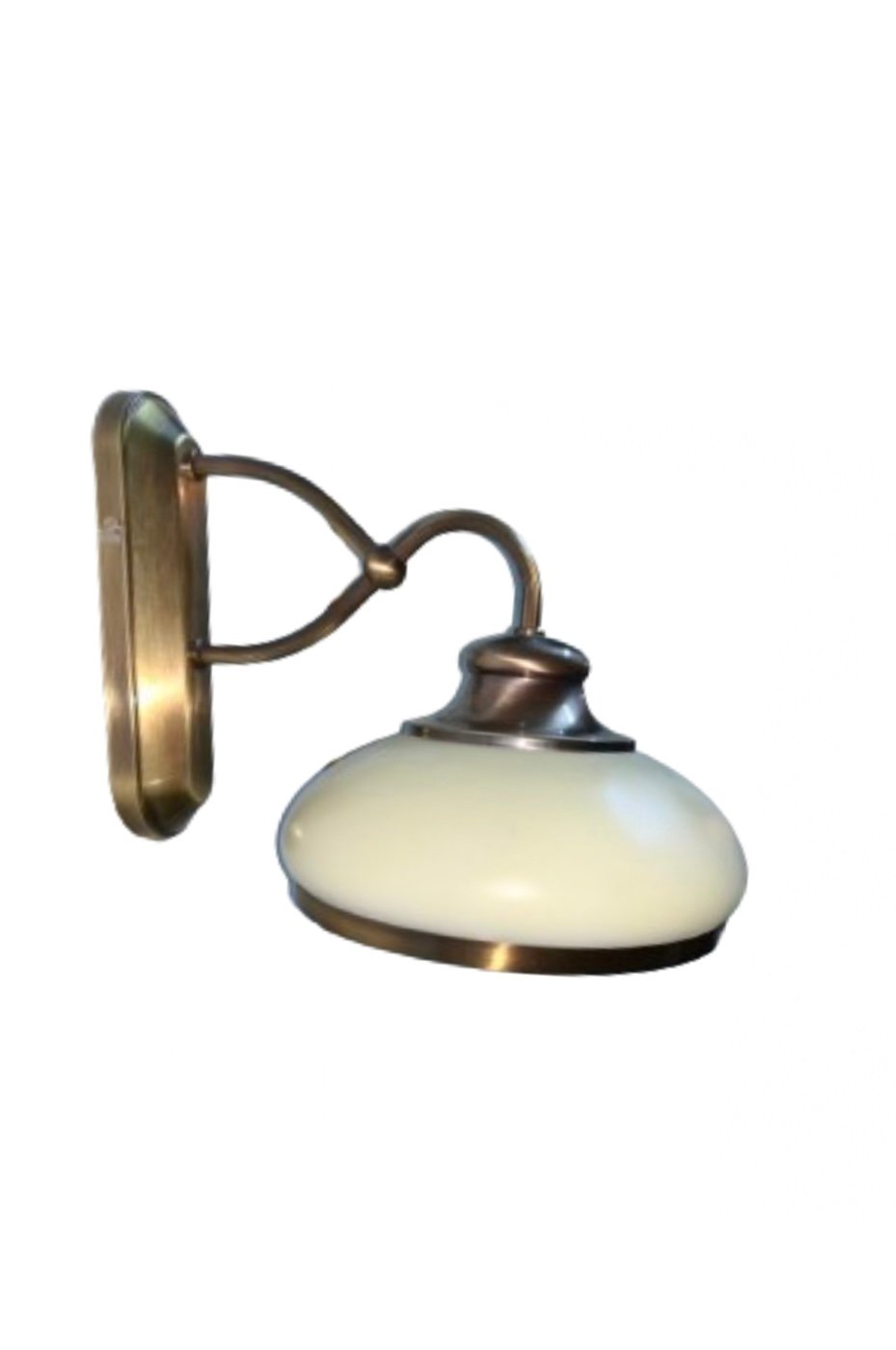 47793287 Aplica Perete Clasica LANDHAUS WA 2-835/1 PATINACHAMP E27 1x60W Cadru din Alama Satinata, Abajur Matt Sampanie cu Margine din Alama Latime 21cm, Inaltime 25cm, Adancime 30cm ORION - imagine 1