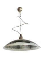 Pendul Satina HL 6-1501/1 SATIN E27 1x60W cu Abajur Sticla Matt Pictat Negru Inaltime 100cm ORION