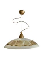 Pendul Patina HL 6-1501/1 PATINA E27 1x60W cu Abajur Sticla Matt Pictat Maro Inaltime 100cm ORION