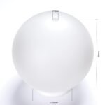 Abajur Sticla Groasa Glob mare Alb inghetat, Diametru 250mm, OBJEKTDESIGN 410 ORION - imagine 2
