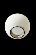 Abajur Sticla Mini Glob Alb Diametru 90mm cu Filet pentru Soclu E 27 ESTO - imagine 3