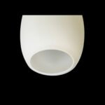Abajur Sticla Groasa Alb Matt Oval Diametru 75mm, Inaltime 120mm, Gaura 38mm ORION - imagine 4
