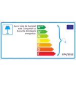 Aplica Perete E14 1x60W Brat Metal Auriu Deschis Abajur Sticla Palnie Matt cu Dungi Aurii pe Margine ESTO - imagine 3
