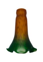 Abajur Sticla Groasa Multicolora, Imitatie Bulb Floare, Lungime 150mm, Latime 110mm, Diametru Orificiu Soclu 32mm, ORION