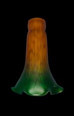 Abajur Sticla Groasa Multicolora, Imitatie Bulb Floare, Lungime 150mm, Latime 110mm, Diametru Orificiu Soclu 32mm, ORION - imagine 2