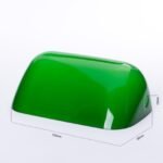 Abajur Sticla Groasa Verde Lungime 150mm, Latime 95, Inaltime 60mm, Gauri Laterale 12mm BANKERSLAMP ORION - imagine 3