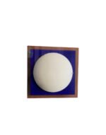 Plafoniera R7J 118mm 1x150W Cadru Chrom si Foaie Sticla Patrata Albastru, Abajur Sticla Rotund Alb ORION - imagine 2
