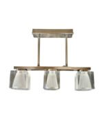 Plafoniera Cadru Inox DL 7-344/3 SATIN G9 3x40W Abajur Cuburi Sticla Cristalinizata Clar Matt ORION - imagine 2