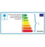 Plafoniera Clasica NU 9-390/40 DEKORGOLD E27 2x60W Abajur Sticla Groasa Alb cu Desene Maro pe Margini Diametru 40cm ORION - imagine 4