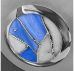 Spot Incastrat STR 10-305 BLAU  G10 1x50W cu Accesorii Paravan Sticla Diverse Forme, Multicolor si Contur Sticla Matt Ø 20 cm, DA 6, 5 cm, ET 6, 5 cm ORION - imagine 3