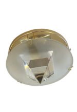 Spot Incastrat STR 10-286 GOLD G10 1x50W cu Accesorii Pravan Sticla in Forma de Piramida Matt SI Varf Clar Ø 8, 5 cm, DA 5, 5 cm, ET 6, 5 cm ORION