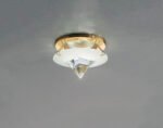 Spot Incastrat STR 10-286 GOLD G10 1x50W cu Accesorii Pravan Sticla in Forma de Piramida Matt SI Varf Clar Ø 8, 5 cm, DA 5, 5 cm, ET 6, 5 cm ORION - imagine 3