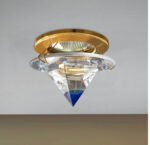 Spot Incastrat STR 10-345 GOLD G10 cu Accesorii Sticla Piramida Varf Albastru Ø 8, 5 cm, DA 5, 5 cm,. ET 6, 5 cm ORION - imagine 2