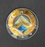 Spot Incastrat STR 10-345 GOLD G10 cu Accesorii Sticla Piramida Varf Albastru Ø 8, 5 cm, DA 5, 5 cm,. ET 6, 5 cm ORION - imagine 3