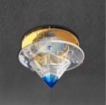 Spot Incastrat STR 10-345 GOLD G10 cu Accesorii Sticla Piramida Varf Albastru Ø 8, 5 cm, DA 5, 5 cm,. ET 6, 5 cm ORION - imagine 4