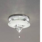 Spot Incastrat STR 10-286 CHROM G10 x50W cu Accesorii Paravan Sticla Piramida Matt Varf Clar Ø 8, 5 cm. DA 5, 5 cm. ET 6, 5 cm ORION - imagine 3