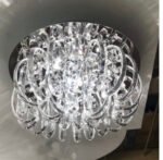 Plafoniera eleganta DL 7-582/10 CHROM G4 10x20W /12V Baza Chrom cu 30 Acolade din cristal K9 Gavino Dimensiuni 46x23cm ORION - imagine 2