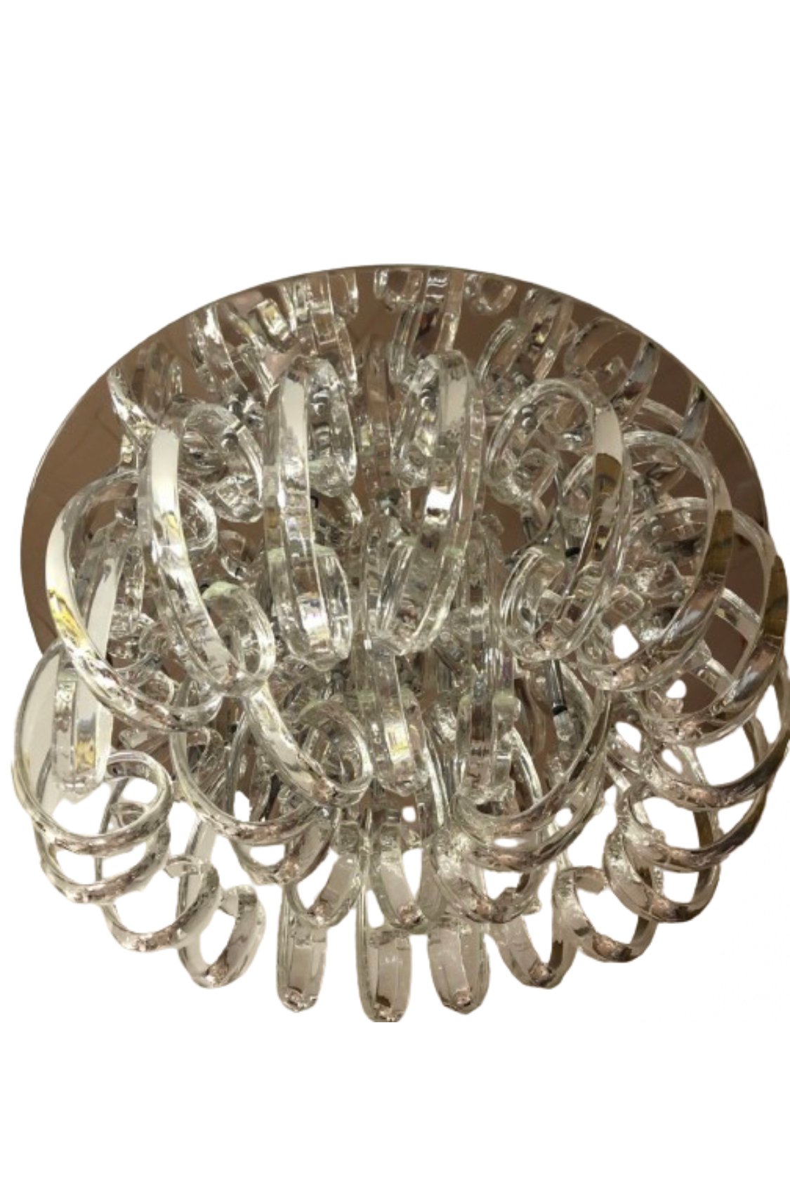 47963241 Plafoniera eleganta DL 7-582/10 CHROM G4 10x20W /12V Baza Chrom cu 30 Acolade din cristal K9 Gavino Dimensiuni 46x23cm ORION - imagine 1
