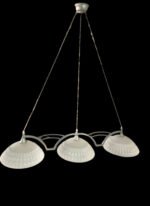 Pendul Reglabil LU 1569/3 SATIN E14 3x60W Baza Metal Argintiu cu Abajur Sticla Forme Matt ORION - imagine 2
