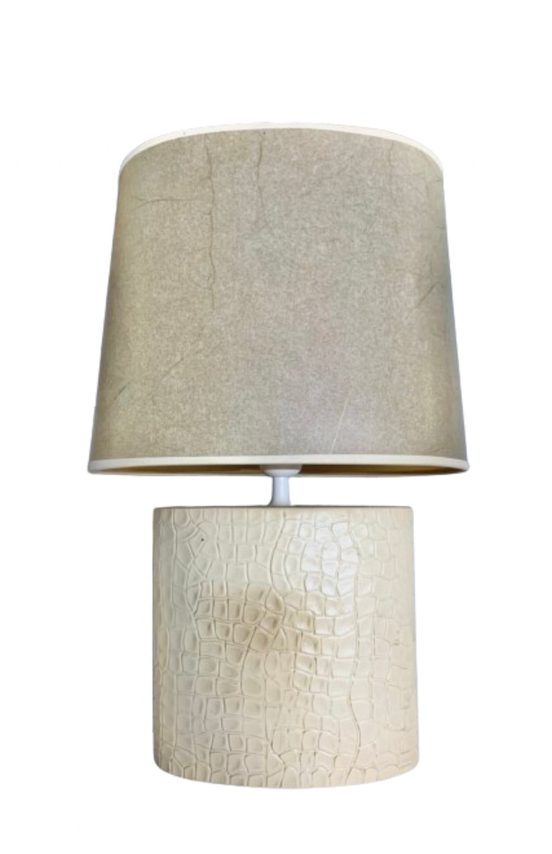 48321047 Veioza LA 4-949/1 KERABEIGE E27 1x60W Baza Portelan Imitatie piele Crem Abajur Panza Bej Intrerupator pe Fir ORION - imagine 1