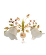 Aplica Perete FLORENTINER E14 2x60W Fier Forjat Multicolor Imitatie Buchet Flori Abajur, Orion