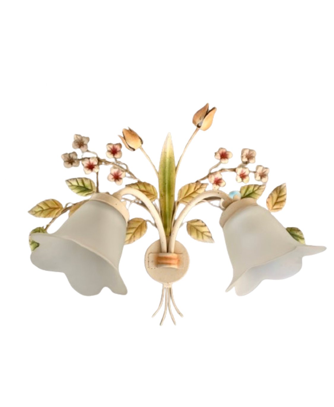 48374490 Aplica Perete FLORENTINER E14 2x60W Fier Forjat Multicolor Imitatie Buchet Flori Abajur, Orion - imagine 1