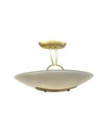 Plafoniera Tavan DL 7-274/2 MS E14 2x60W Baza Metal Auriu cu Abajur Oval Matt ORION