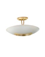 Plafoniera Tavan DL 7-274/2 MS E14 2x60W Baza Metal Auriu cu Abajur Oval Matt ORION - imagine 2