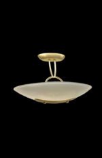 Plafoniera Tavan DL 7-274/2 MS E14 2x60W Baza Metal Auriu cu Abajur Oval Matt ORION - imagine 3
