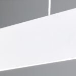 Pendul LED GIDEON, Baza din otel, Abajur din aluminiu cu banda LED lumină în sus și în jos, reglabilă, albă, 44W/810+1890lm/3000K, Lumina calda, Dimabil, Lungime 146.5cm, Inaltime 150cm IP20 ORION - imagine 6