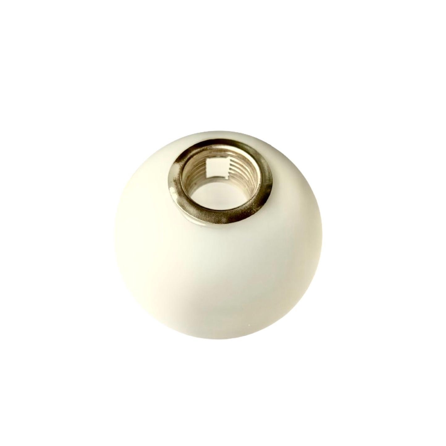 4c1dcdaf-aa45-4798-a865-5306550ce408 Abajur Rotund din Sticlă Groasa, Diametrul 100mm, Înălţime 100mm, Finisaj Opal Alb, Orificiu cu Filet Atașament pentru priză G9 RABALUX - imagine 1