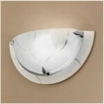 Abajur Sticla Groasa Opal Matt Semiluna Diametru 250mm, Inaltime 130mm, Adancime 45mm ORION - imagine 2
