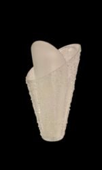 Abajur Mic Conic Dublura Sticlă Groasa , Diametrul 50mm, Înălţime 95mm, Finisaj Opal-Clar, Orificiu 10mm Atașament pentru priză G4 ESTO - imagine 4