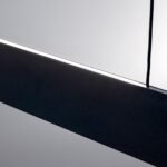 Pendul LED GIDEON, Baza din otel, Abajur din aluminiu cu banda LED lumină în sus și în jos, reglabilă, Negru, 44W/810+1890lm/3000K, Lumina calda, Dimabil, Lungime 146.5cm, Inaltime 150cm IP20 ORION - imagine 6