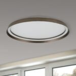 Plafoniera LED MANTA, Baza din fier, Nuanta bronz anodizat, Abajur cu banda LED 50W/2700lm/3CCT Lumina calda-neutra-rece, Dimambil, Diametrul 60cm, Inaltime 7cm IP20 ORION - imagine 4