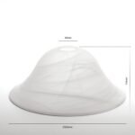 Abajur Conic din Sticlă Groasa Opal, Diametrul 265mm, Înălţime 115mm, Finisaj opal-mat , Orificiu 42mm ORION - imagine 2