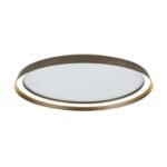 Plafoniera LED MANTA, Baza din fier, Nuanta bronz anodizat, Abajur cu banda LED 50W/2700lm/3CCT Lumina calda-neutra-rece, Dimambil, Diametrul 60cm, Inaltime 7cm IP20 ORION - imagine 2
