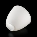 Abajur din Sticlă Groasa Opal, Diametrul 58mm, Înălţime 50mm, Finisaj Opal-mat, Orificiu 21mm, pentru montura G9 și G4 ORION - imagine 4