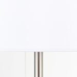 Lampa de masa LUDWIG, Baza soclu metalic crom satinat, port USB integrat, Abajur nuanta alba din stofa, Comutator cu snur de tragere, E27, 40W, Inaltime 50cm ORION - imagine 5