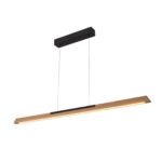 Lampa de Tavan SONAS, Baza lemn masiv stejar/negru cu banda LED, 16,5W/2367lm, Lumina calda, Lungime 118cm IP20 ORION