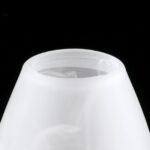 Abajur Conic din Sticlă Groasa Opal, Diametrul 70mm, Înălţime 85mm, Finisaj Opal, Orificiu 30mm ORION - imagine 2