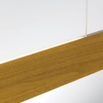 Pendul LED GIDEON, Baza din otel, Abajur din aluminiu cu banda LED lumină în sus și în jos, reglabilă, Aspect lemn Stejar, 44W/810+1890lm/3000K, Lumina calda, Dimabil, Lungime 146.5cm, Inaltime 150cm IP20 ORION - imagine 6